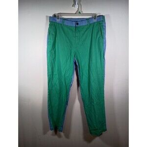 Brooks Brothers 346 Golf Pants Mens Size 38 x 32 Green Blue Straight Two Tone